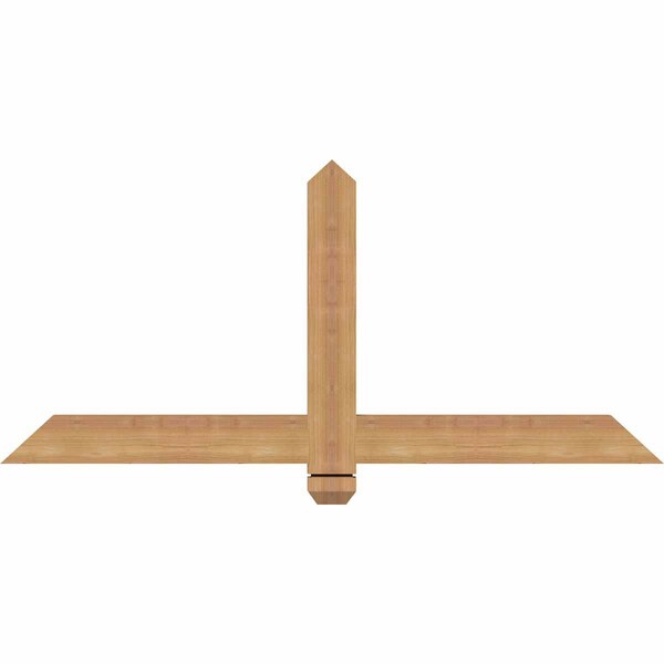 Ekena Millwork Eugene Smooth Timber Gable Bracket, Western Red Cedar, 48"W x 22"H x 1 1/2"D x 3 1/2"F, 11/12 Pitch GBW048X22X0204EUG00SWR - main